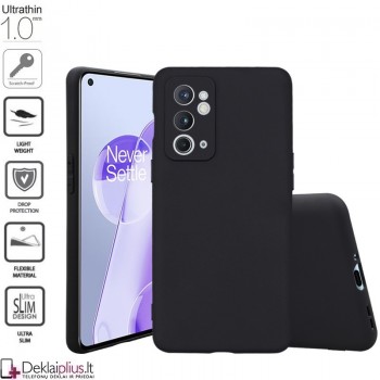 Silikoninis plonas 1mm. storio dėklas - juodas (telefonui Oneplus 9RT 5G)